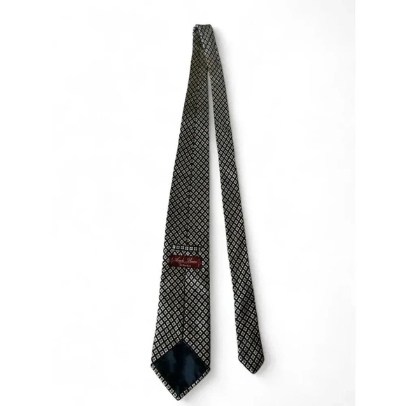 Angelo Bosani Neck Tie Navy Blue Patterned 100% Silk Luxury Minimal - Picture 5 of 7